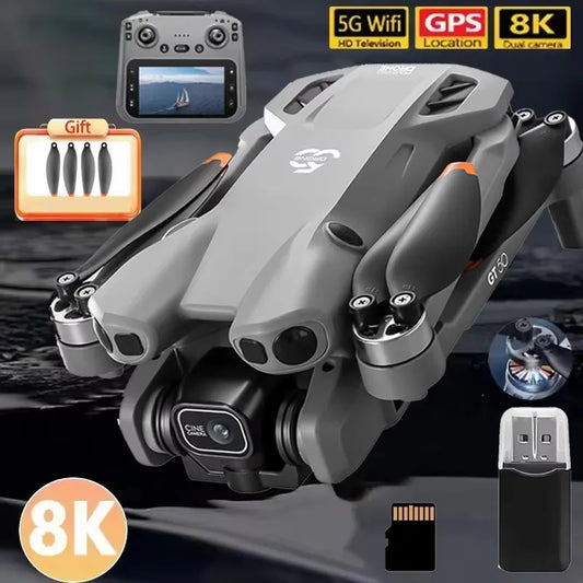 New GT50 Aerial Photography Drone with Obstacle Avoidance, HD Brushless Quadcopter with Large Screen Remote Control Toy Aircraft