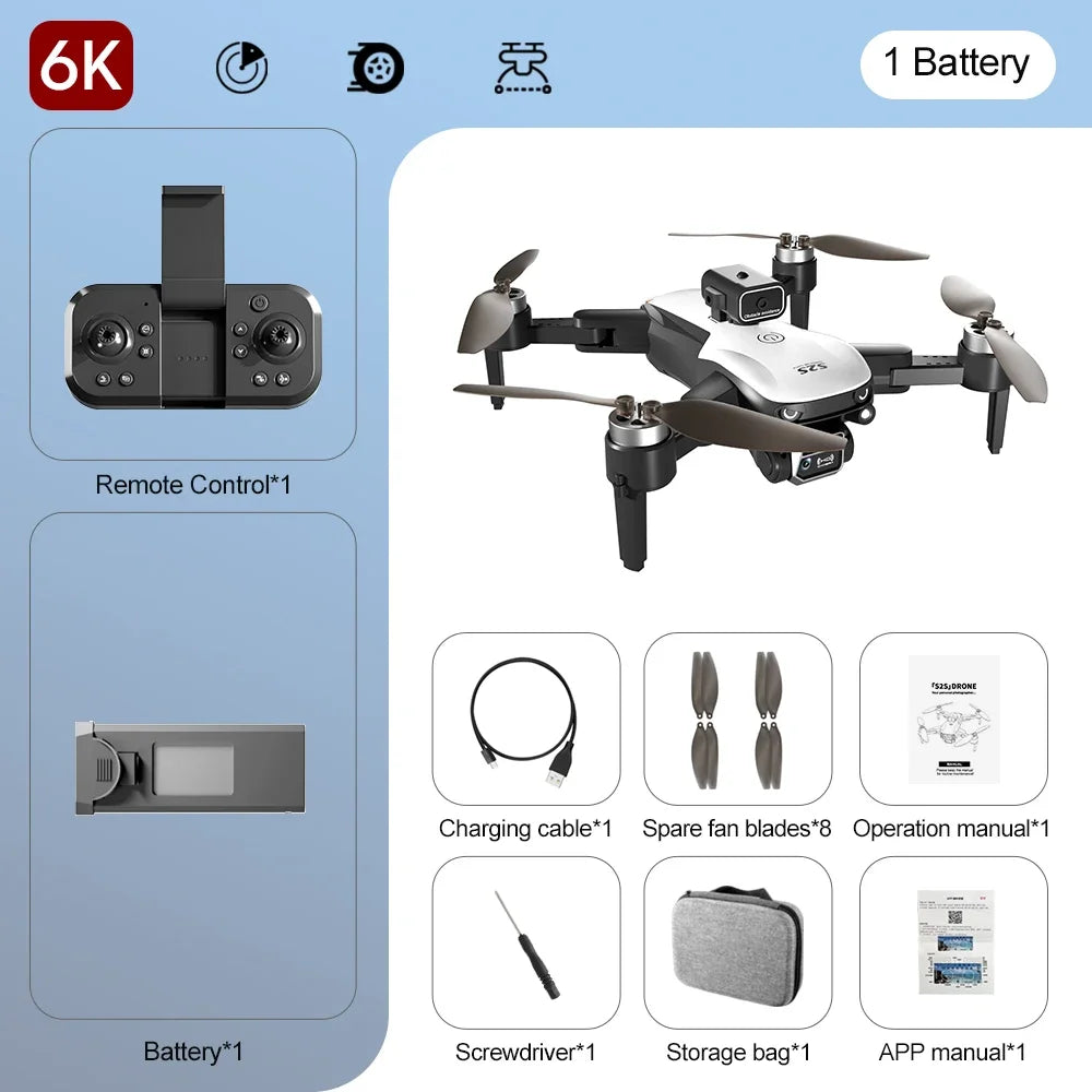 2025 New S2S Drone 8K Professional HD Dual Camera Brushless Obstacle Avoidance Aerial Photography Foldable Quadcopter Toys Gifts