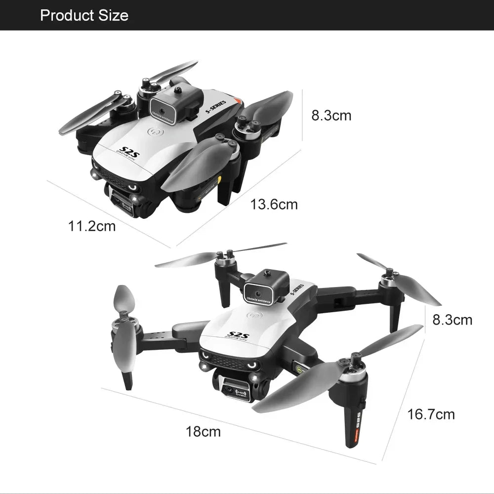 2025 New S2S Drone 8K Professional HD Dual Camera Brushless Obstacle Avoidance Aerial Photography Foldable Quadcopter Toys Gifts