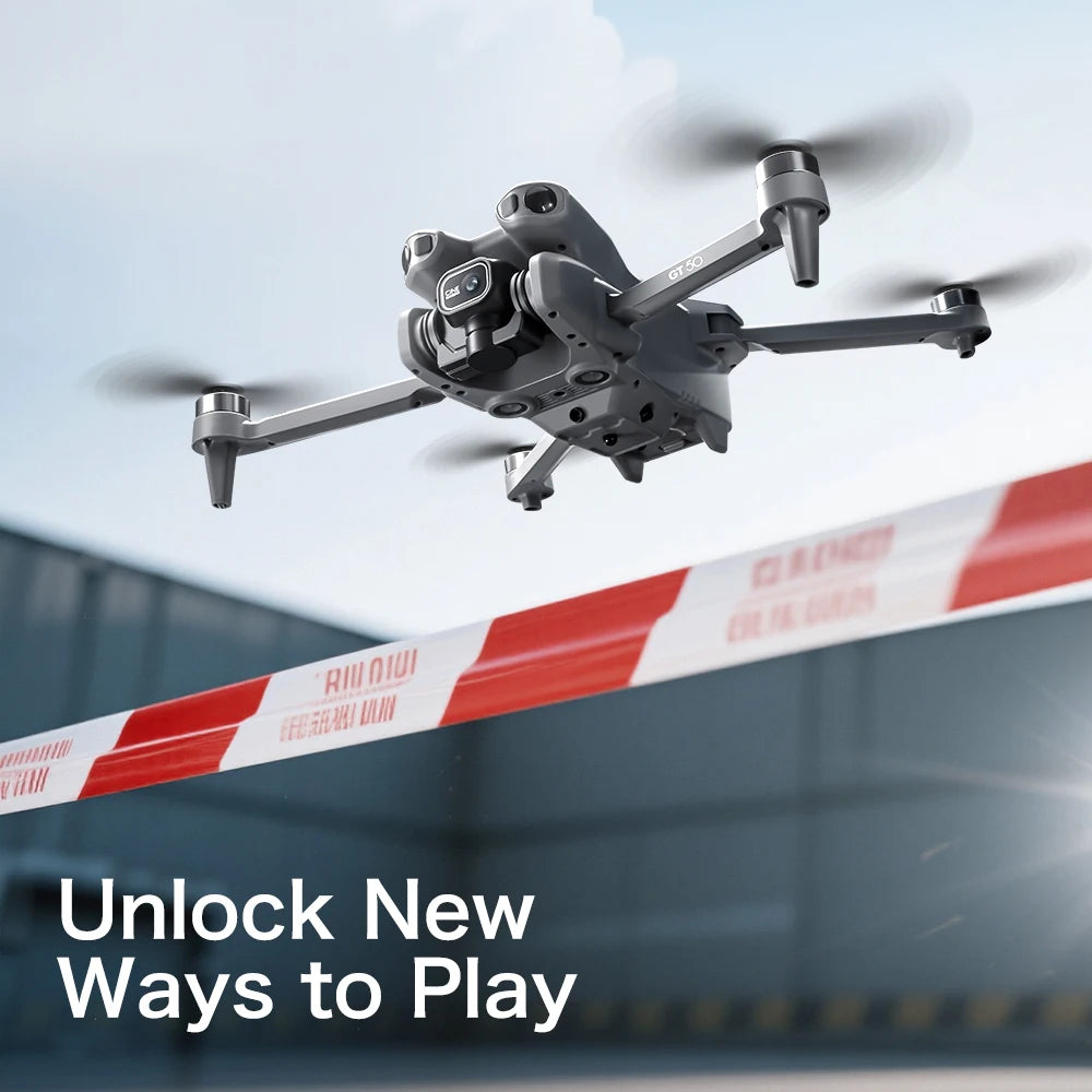 New GT50 Aerial Photography Drone with Obstacle Avoidance, HD Brushless Quadcopter with Large Screen Remote Control Toy Aircraft