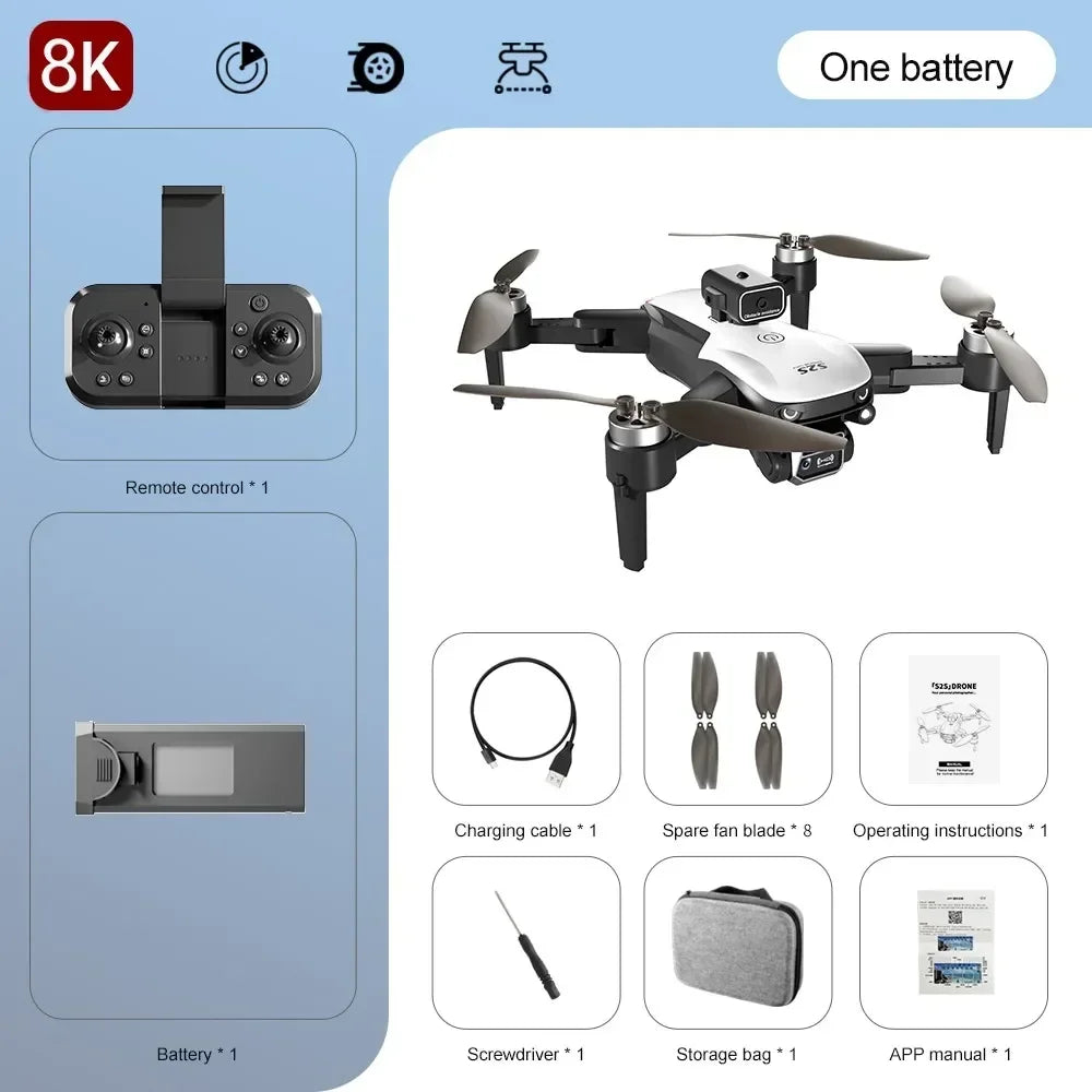 2025 New S2S Drone 8K Professional HD Dual Camera Brushless Obstacle Avoidance Aerial Photography Foldable Quadcopter Toys Gifts